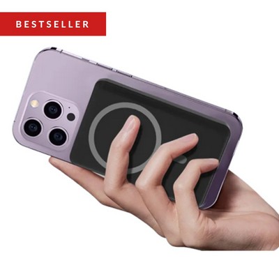 PD Slim Aluminum Magnetic Power Bank 5,000mAh